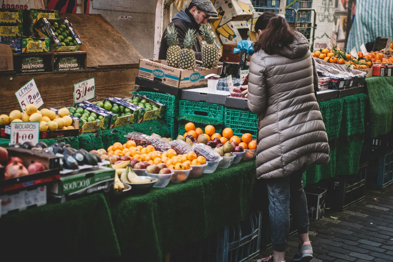 A local farmers market
